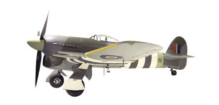 The completed Hawker Typhoon, image taken when previously on display at our London site.
